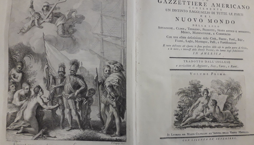 I “gioielli” della Biblioteca: Il Gazzettiere Americano del 1763